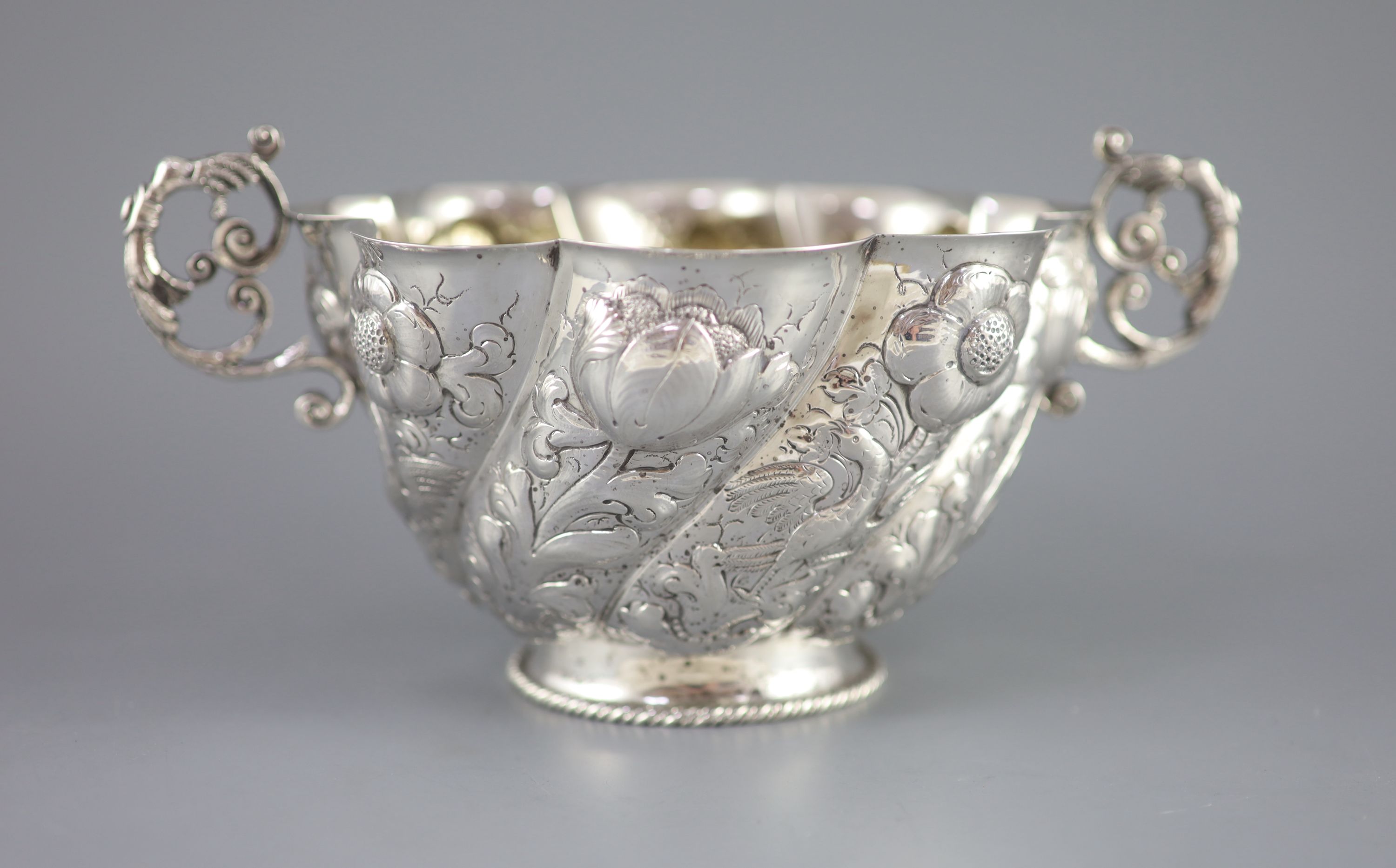 A Victorian silver two-handled footed bowl